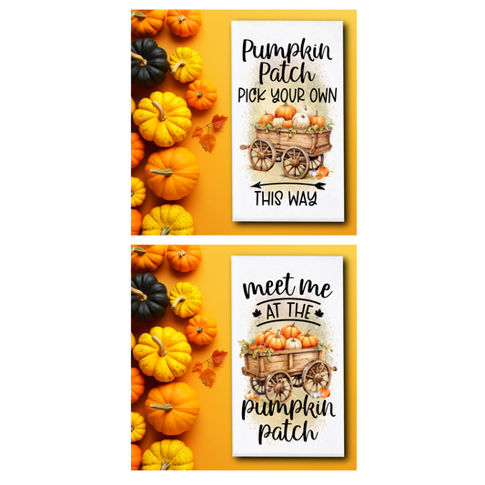 Pumpkin Patch Wagon Towels - Sublimation