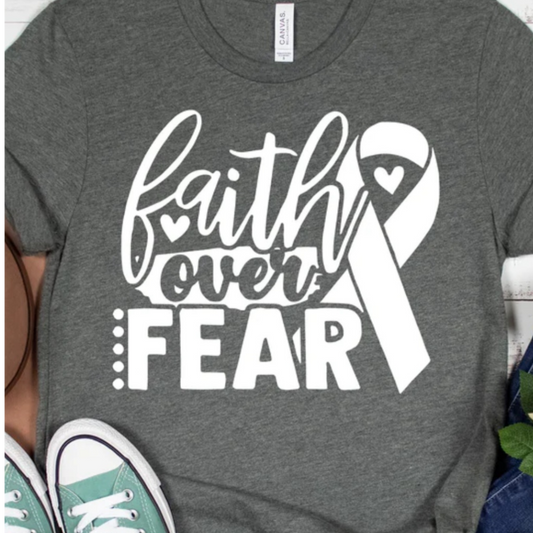 Faith Over Fear Shirt - Screenprinted