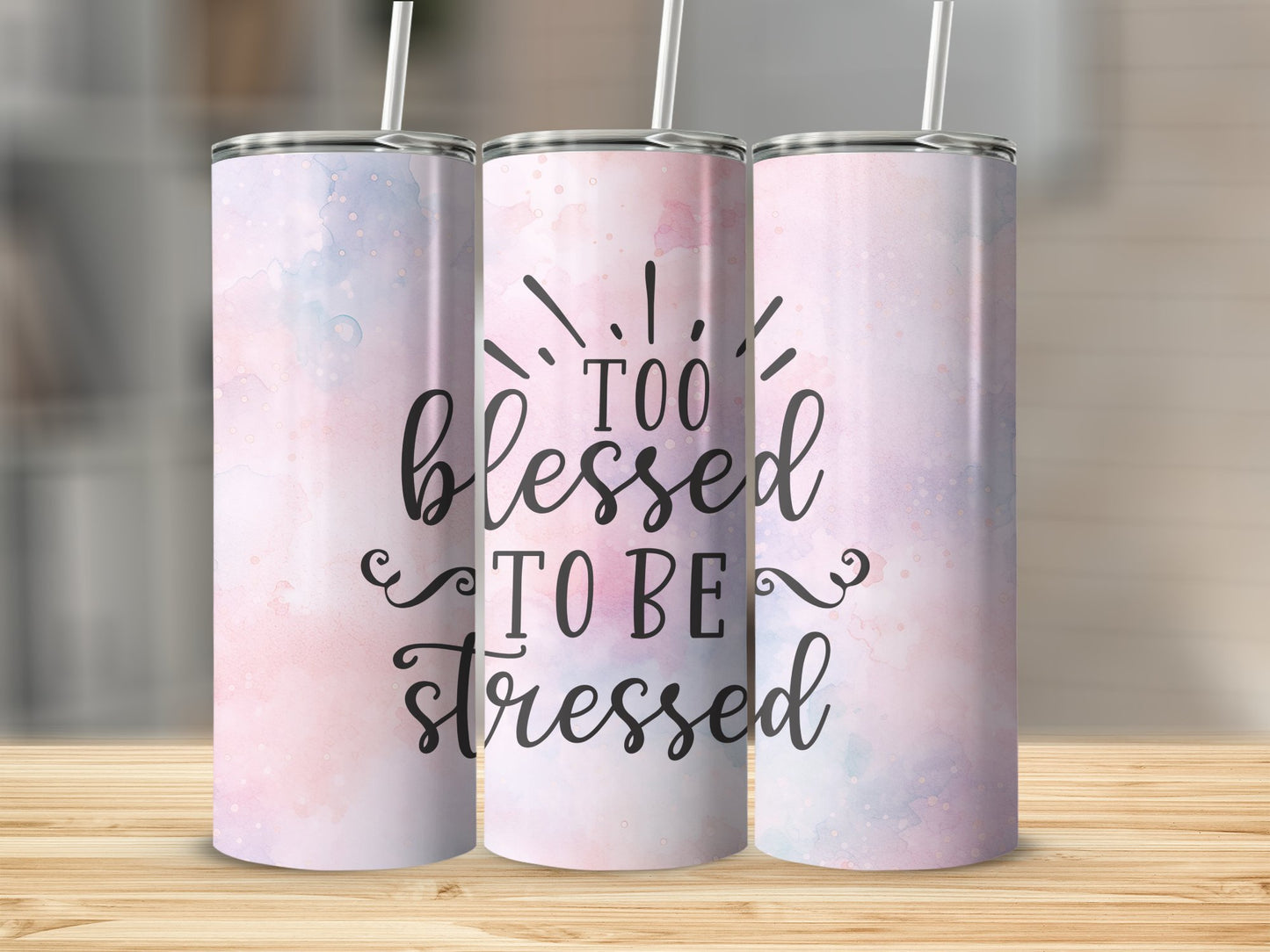 To Blessed To Be Stressed Tumbler