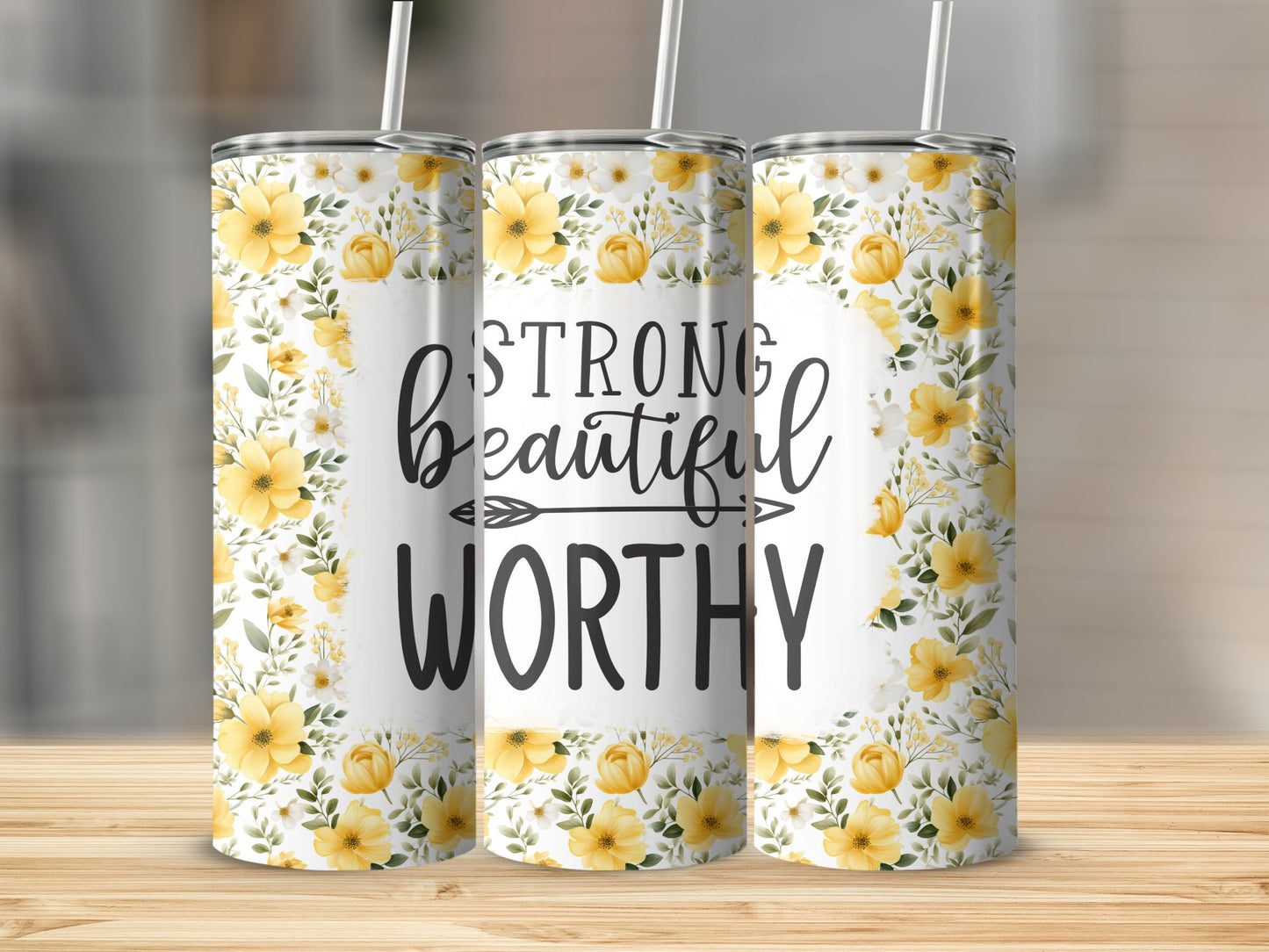 Strong Beautiful Worthy Tumbler