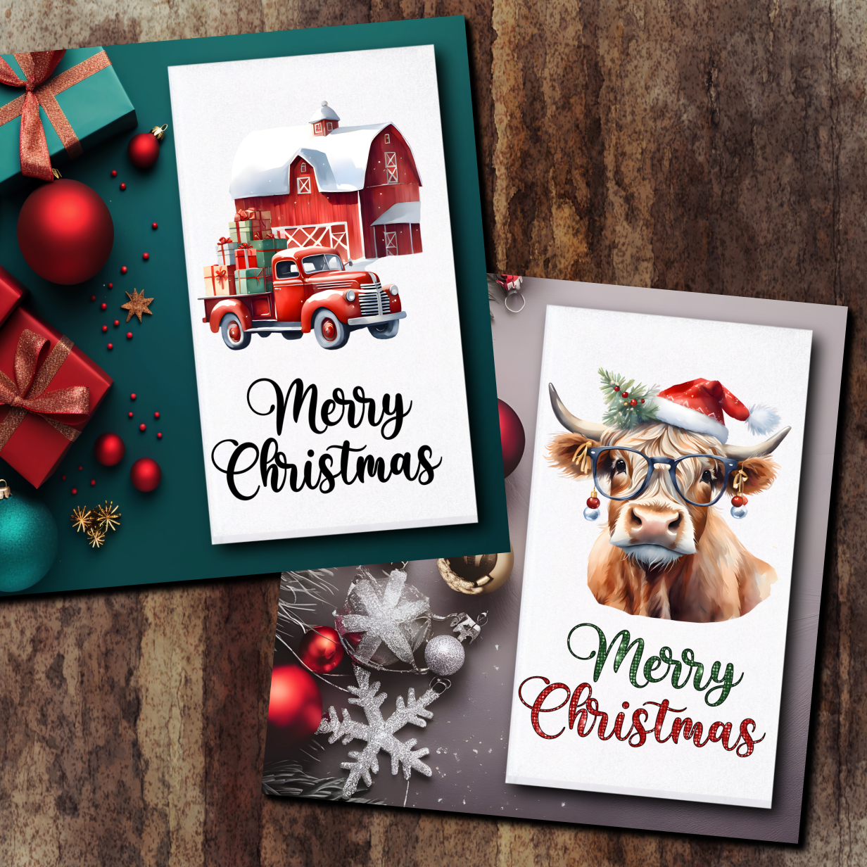 Farm Merry Christmas Towels/Towel Set - Sublimation