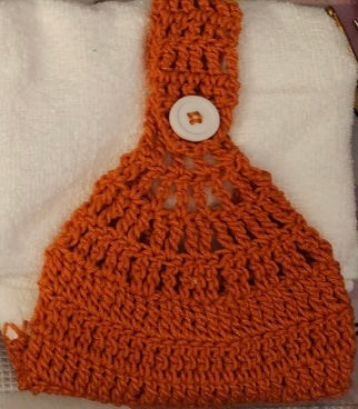 Orange - Crochet Towel Top