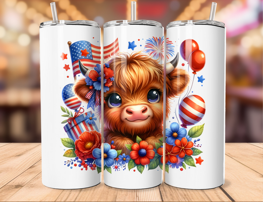 Patriotic Baby Highland Brown Tumbler