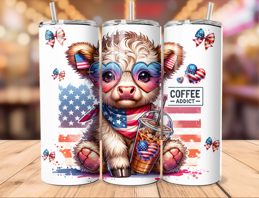 Patriotic Baby Highland Coffee Addict Tumbler