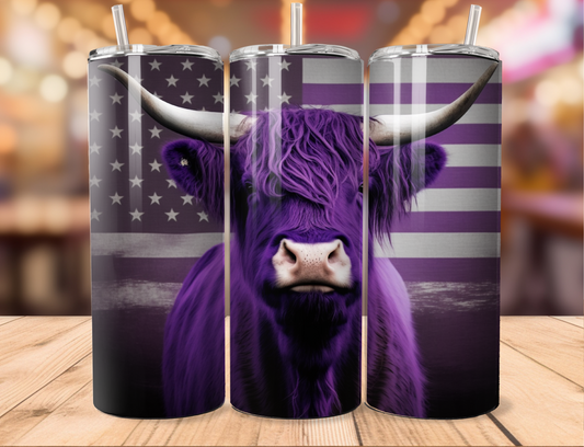 Patriotic Hyland Purple Tumbler