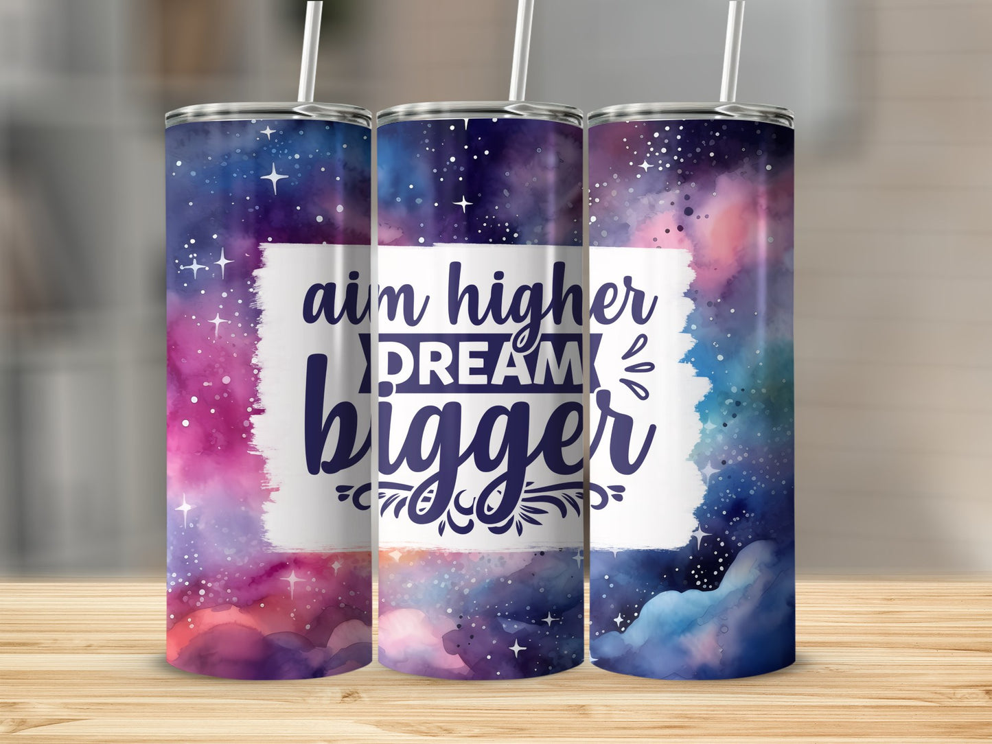 Aim Higher Dream Bigger Tumbler