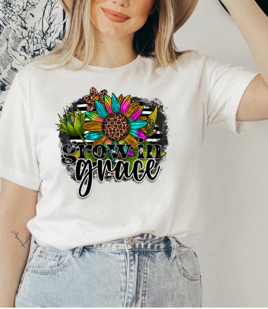 Grow In Grace Shirt - Screenprinted