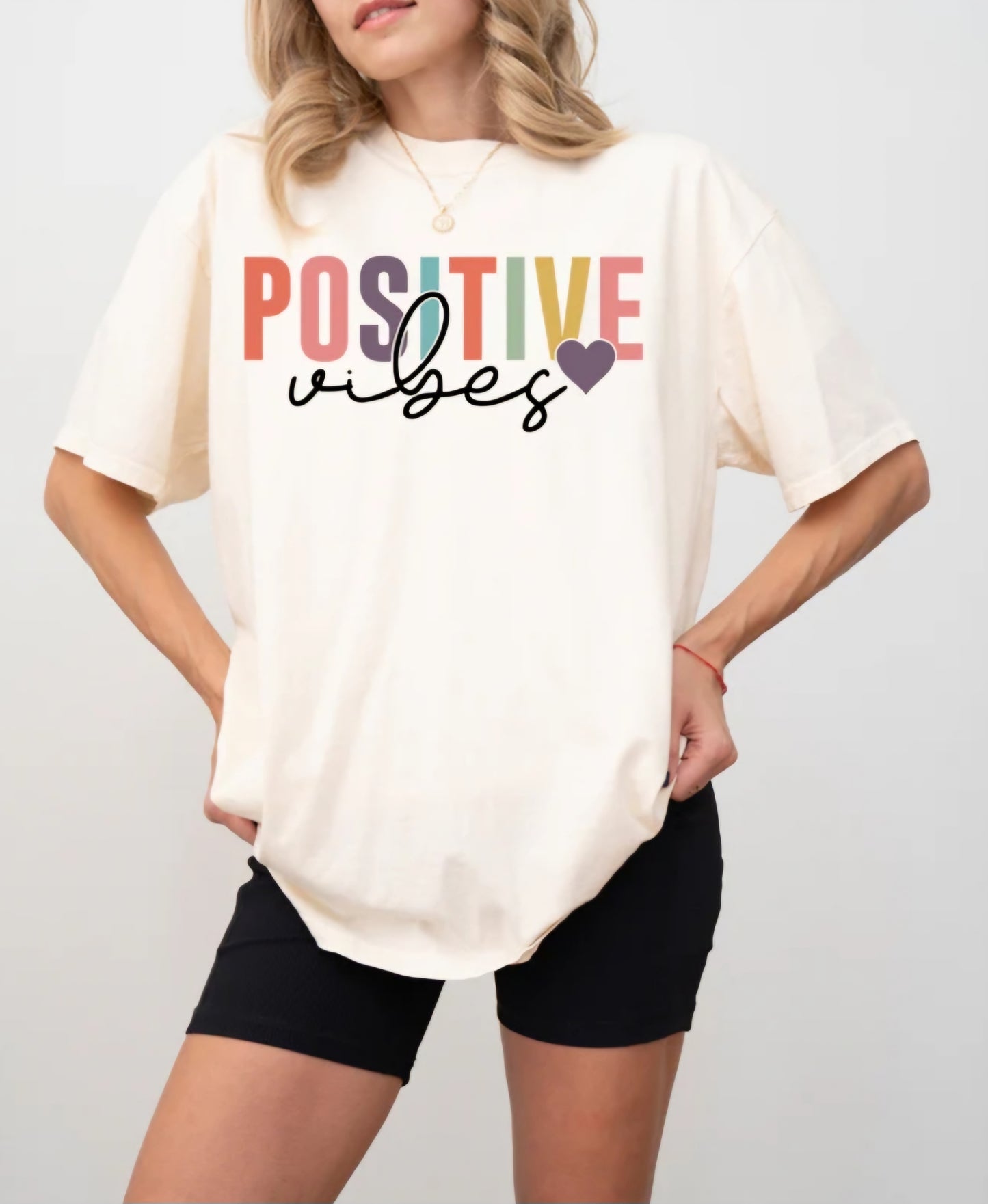 Positive Vibes Shirt - Screenprinted