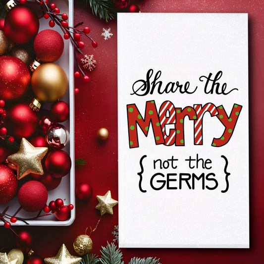 Share Merry Not Germs Towel - Sublimation