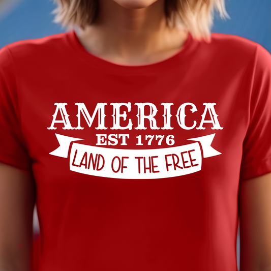 America Land Of The Free Shirt - Screenprint