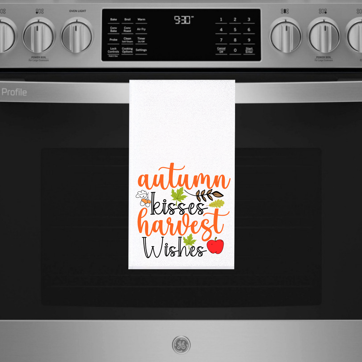 Autumn Kisses Harvest Wishes Towel - Sublimation