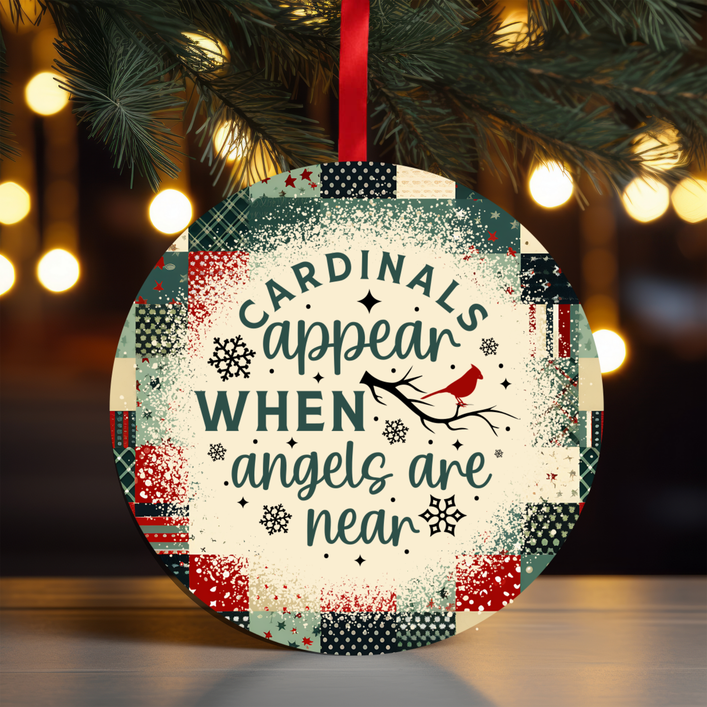 Cardinal Christmas Ornament Set OR202 - Sublimation