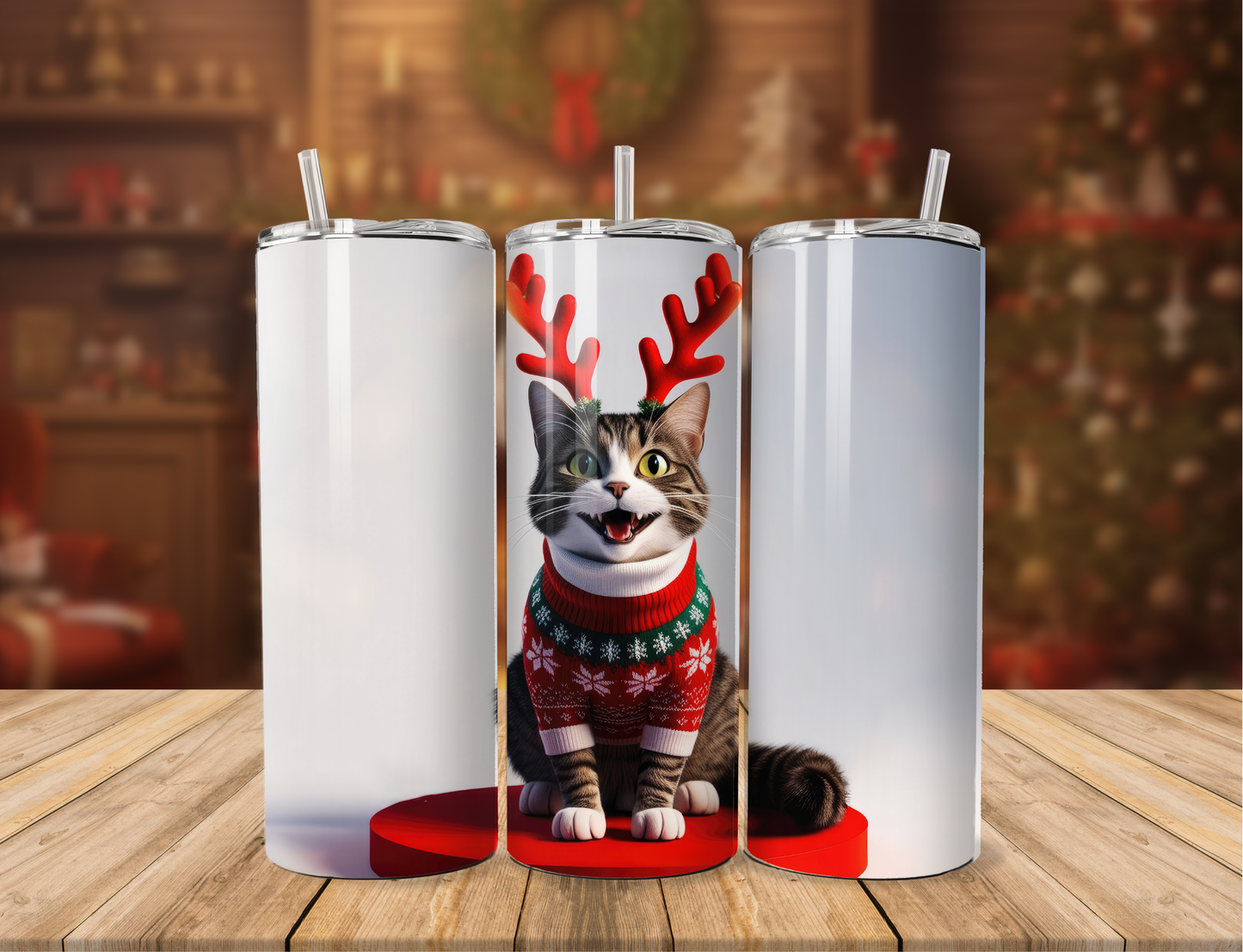 Christmas Cat Tumbler