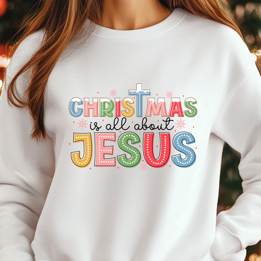 Christmas Is All About Jesus Shirt CH11 - Screenprinted