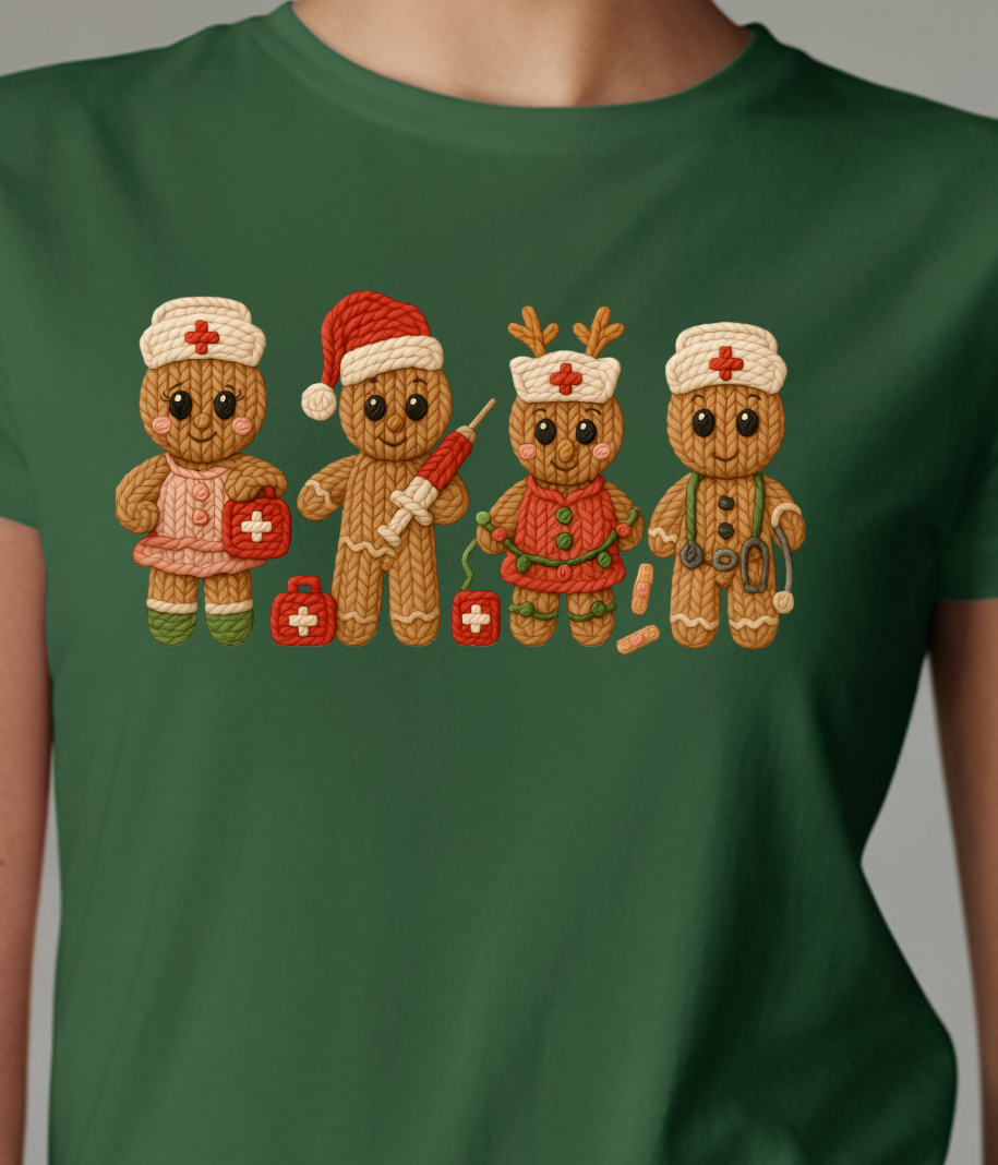 Christmas Nurse Yarn Gingers Shirt - Screenprinted