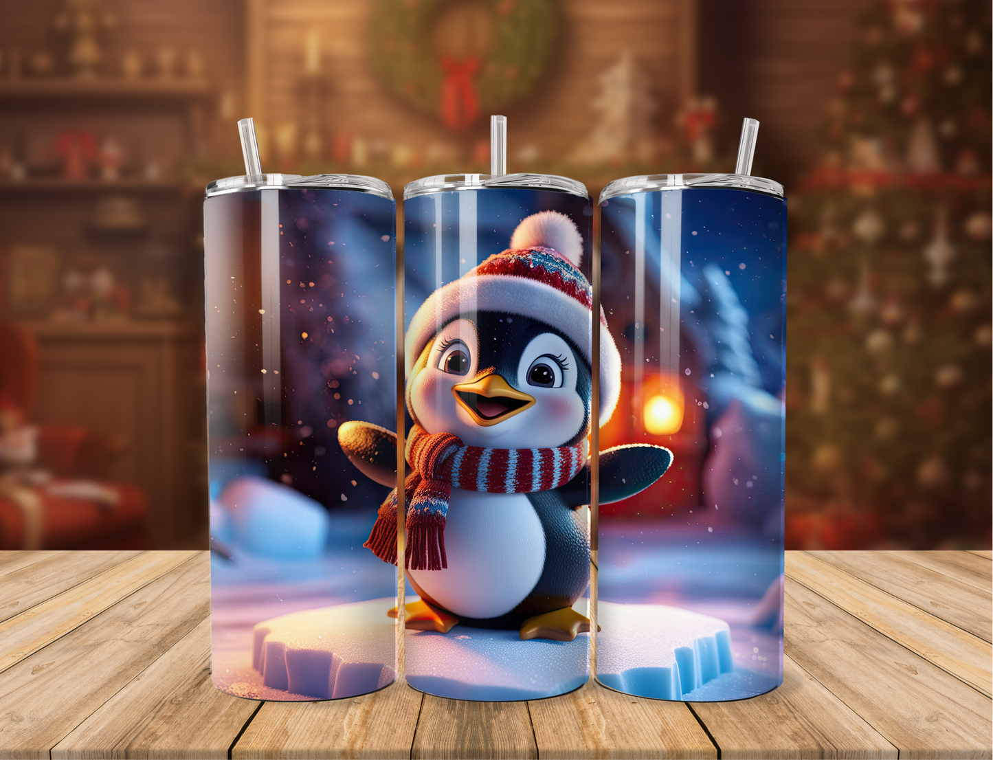 Christmas Penguin Tumbler