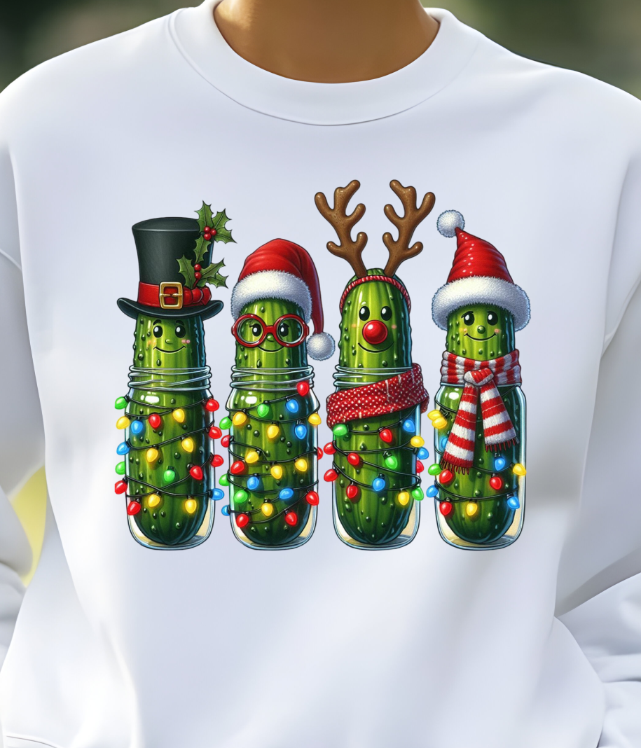 Christmas Pickles Shirt - Screenprinted