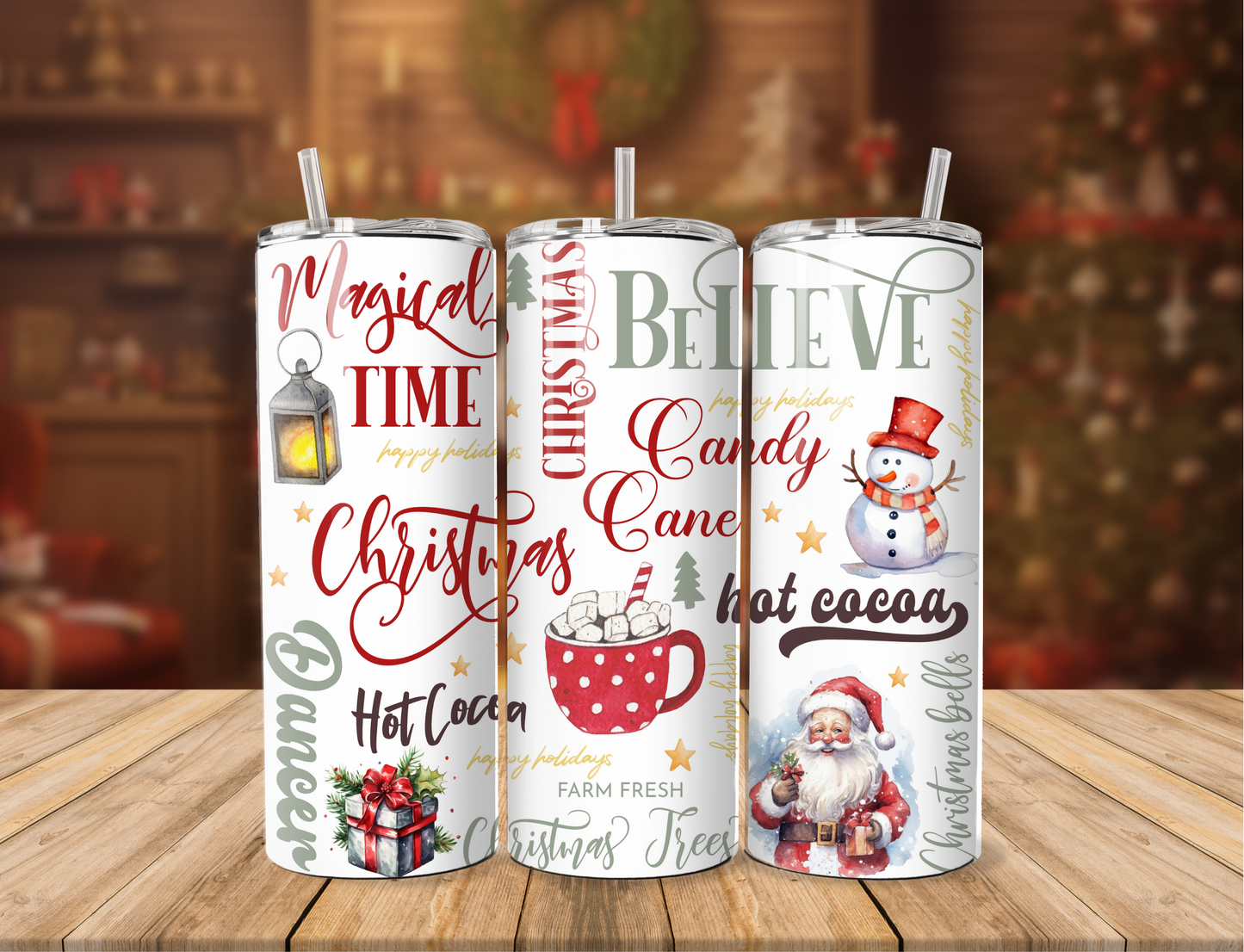 Christmas Word Art Tumbler