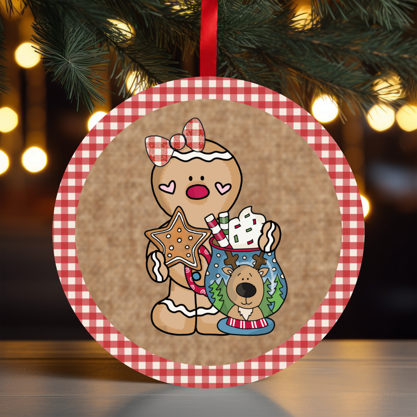 Cocoa Gingerbread 1 Ornament OR34 - Sublimation