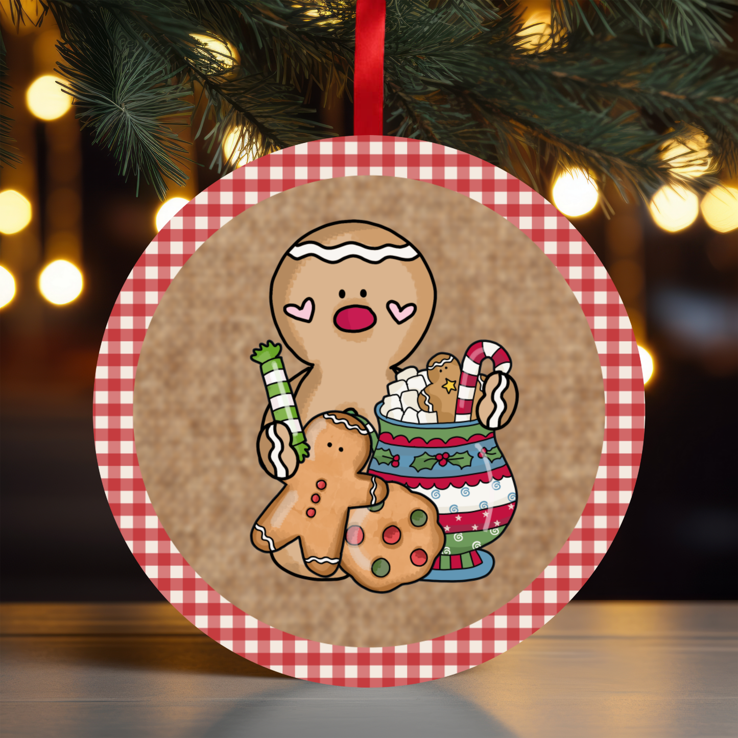 Cocoa Gingerbread 2 Ornament OR35 - Sublimation