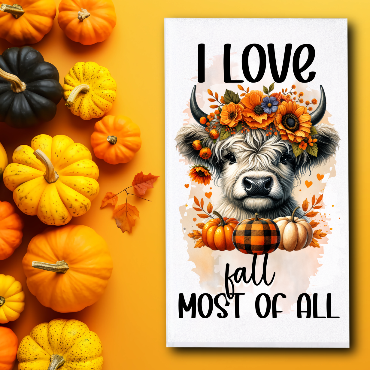 Fall Cow Towels - Sublimation