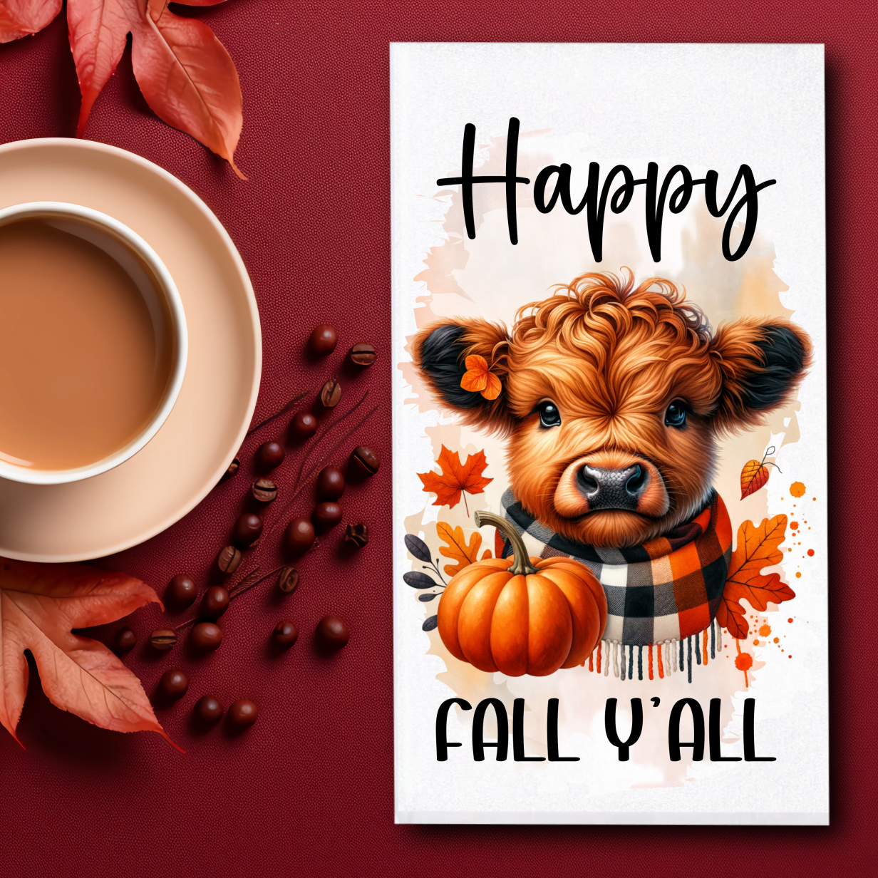 Fall Cow Towels - Sublimation