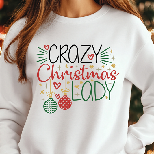 Crazy Christmas Lady Shirt CH24 - Screenprinted
