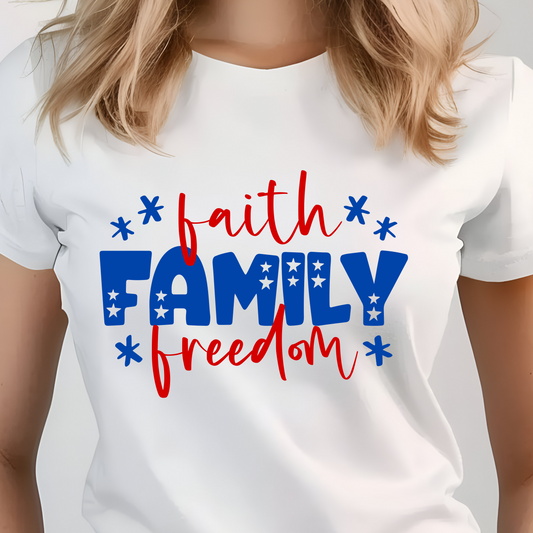 Faith Family Freedom Shirt - Screenprint