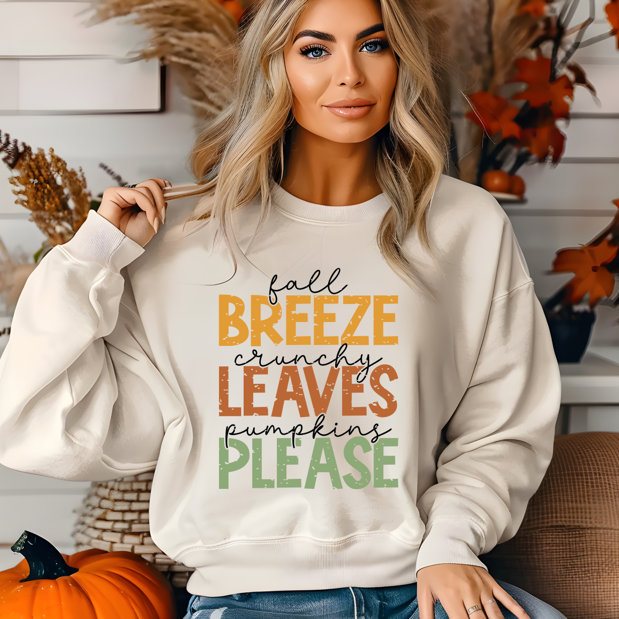 Breeze Leaves Please Shirt - Screenprinted