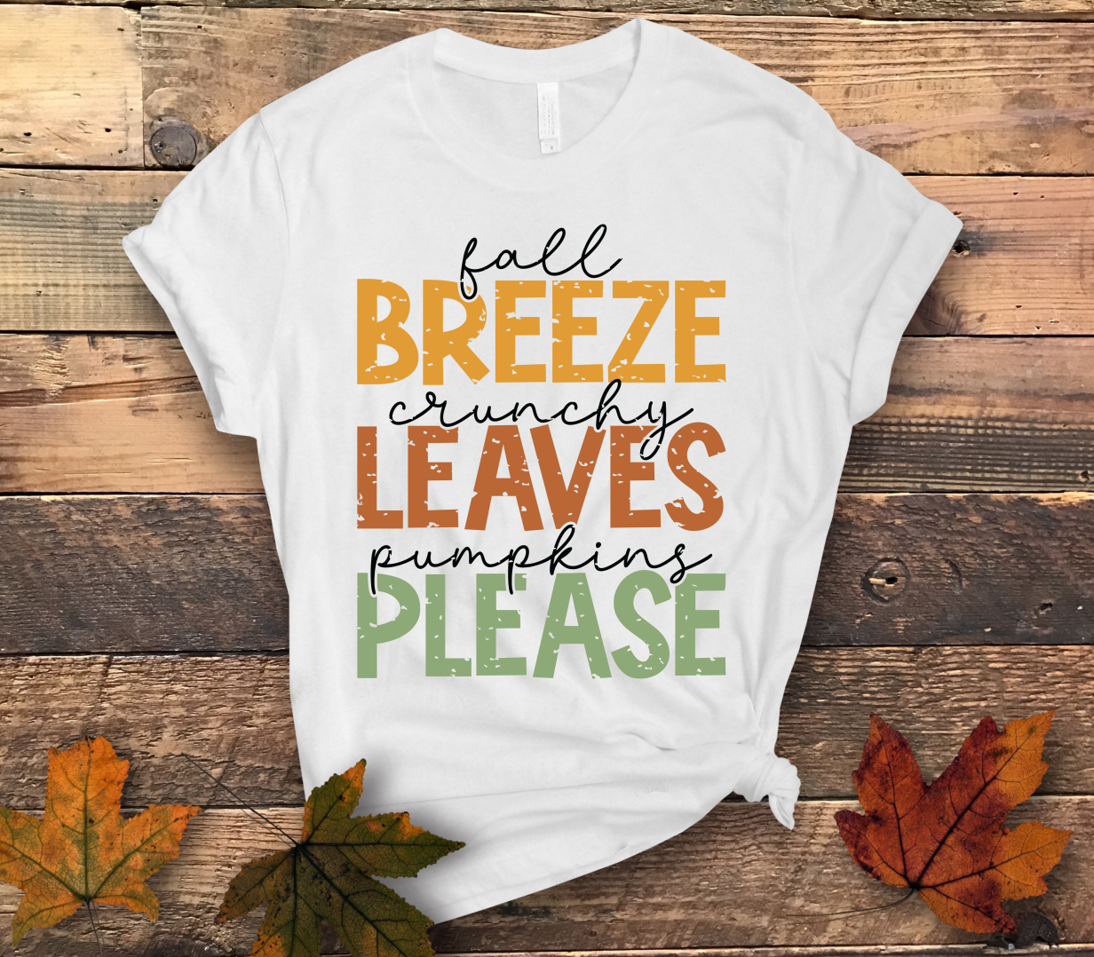 Breeze Leaves Please Shirt - Screenprinted