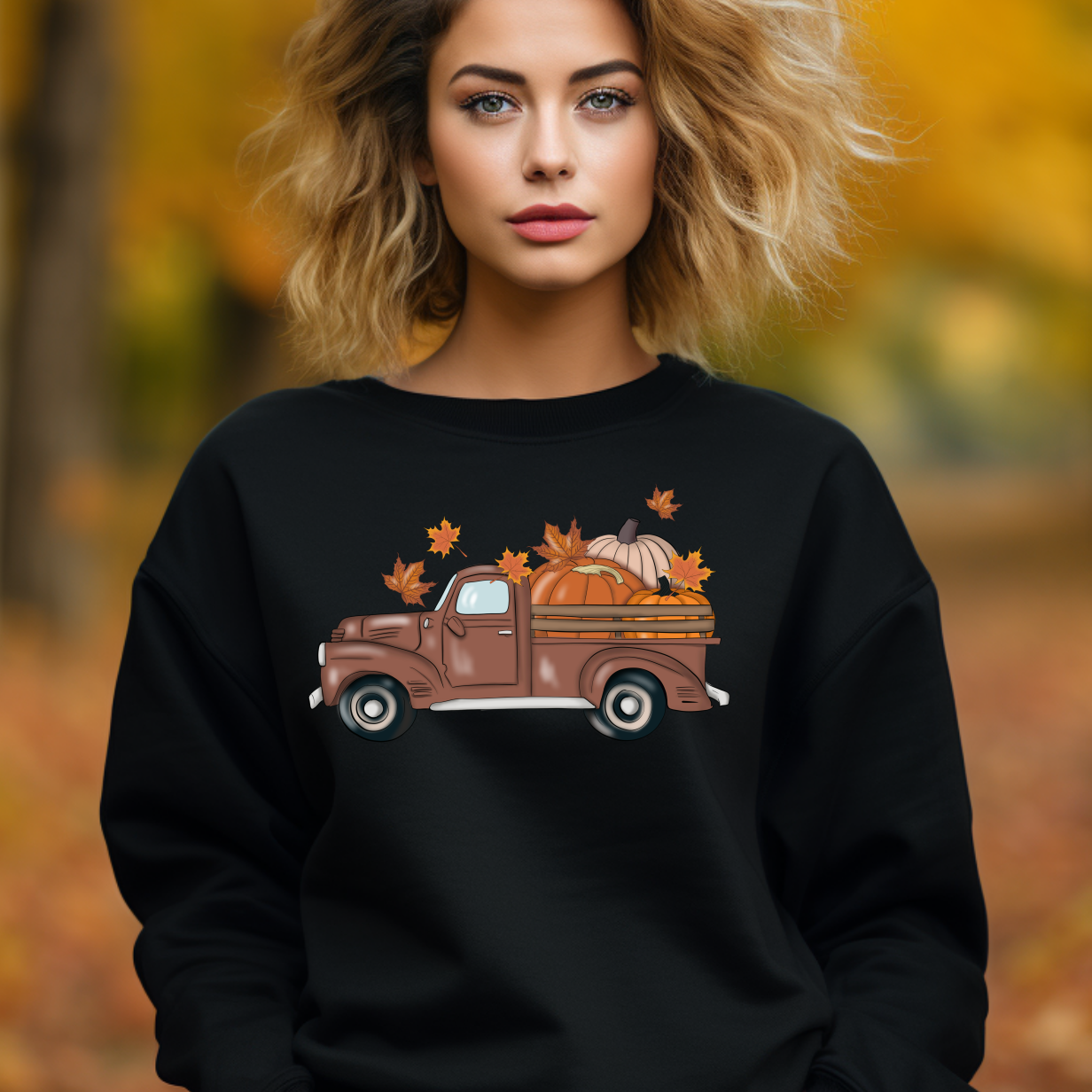 Vintage Fall Truck Shirt - Screenprinted