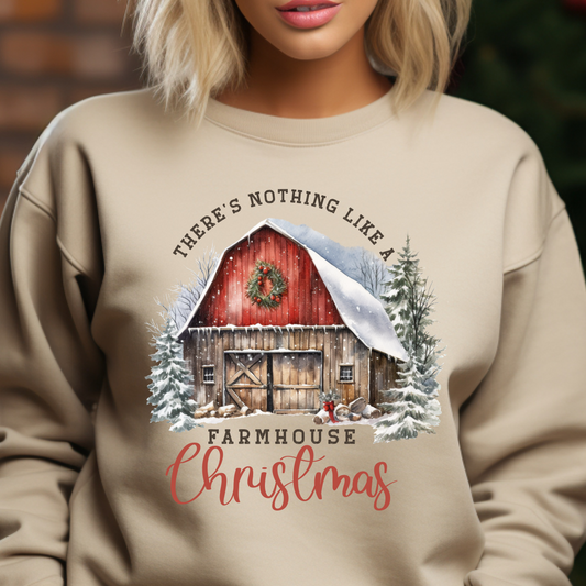 Farmhouse Christmas Shirt CH37 - Screenprinted