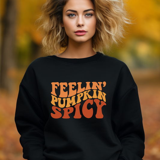 Feelin' Pumpkin Spicy Shirt - Screenprinted