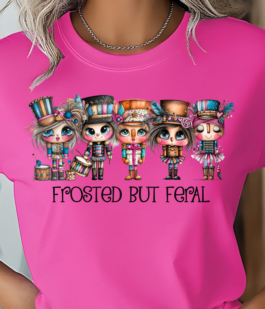 Frosted But Feral Nutcracker Girls Shirt - Screenprinted