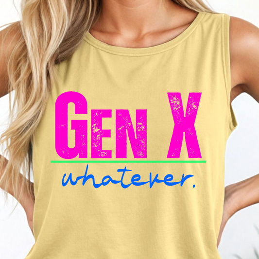 Gen X Whatever Multi Color Shirt - Screenprinted SUM22