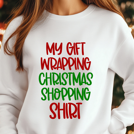 Gift Wrapping Shopping Shirt CH53 - Screenprinted