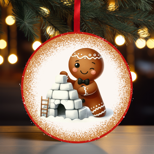 Gingerbread Igloo Ornament OR47 - Sublimation