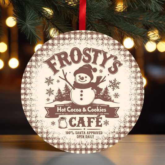 Gingham Frostys Cafe Ornament OR50 - Sublimation