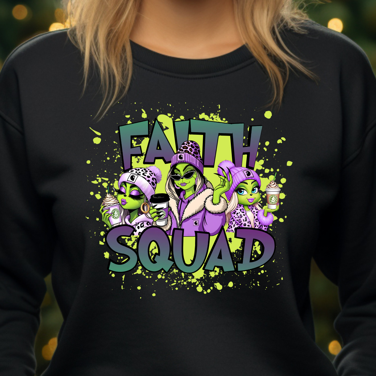 FaithSquad Grinched Shirt CH200 - Screenprinted