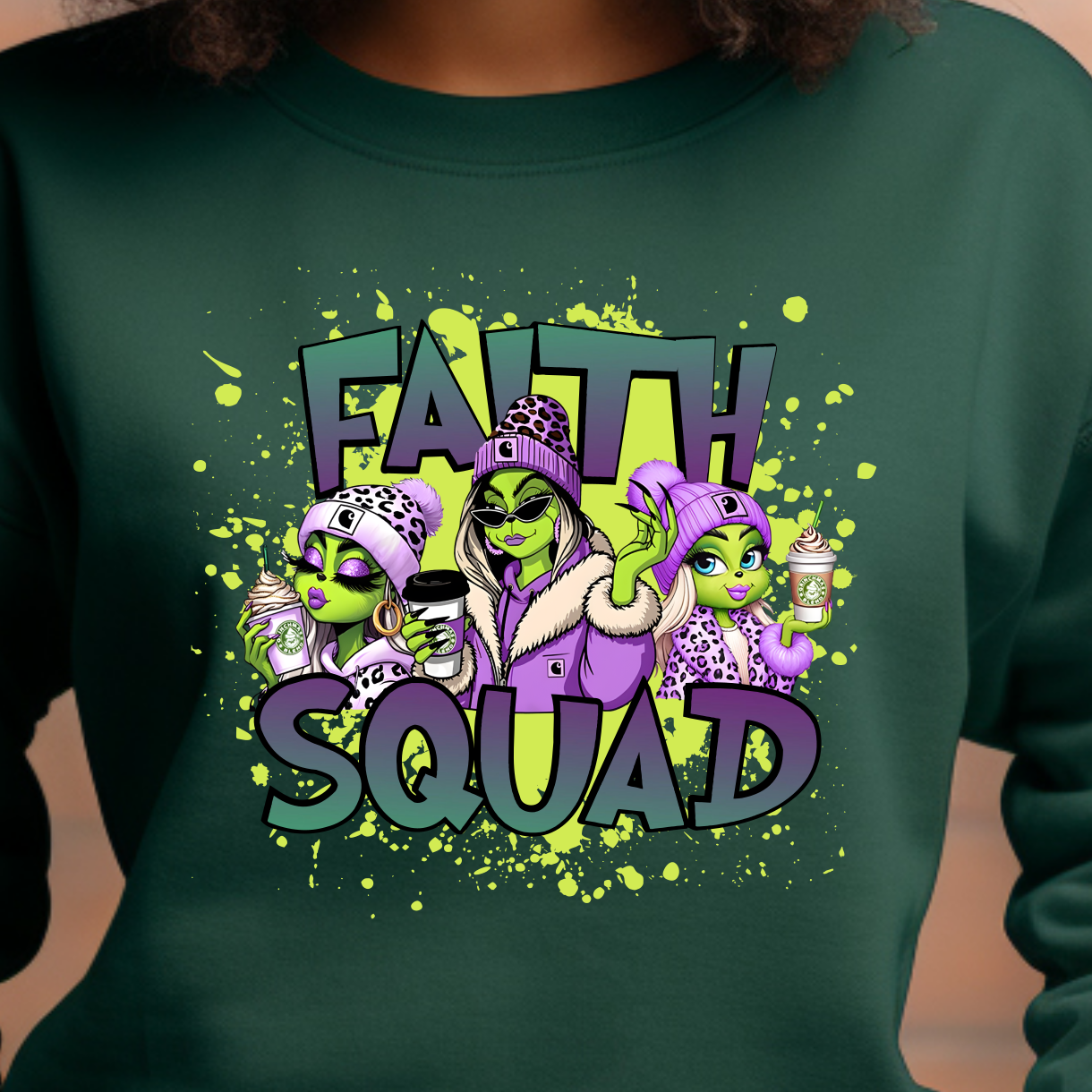 FaithSquad Grinched Shirt CH200 - Screenprinted