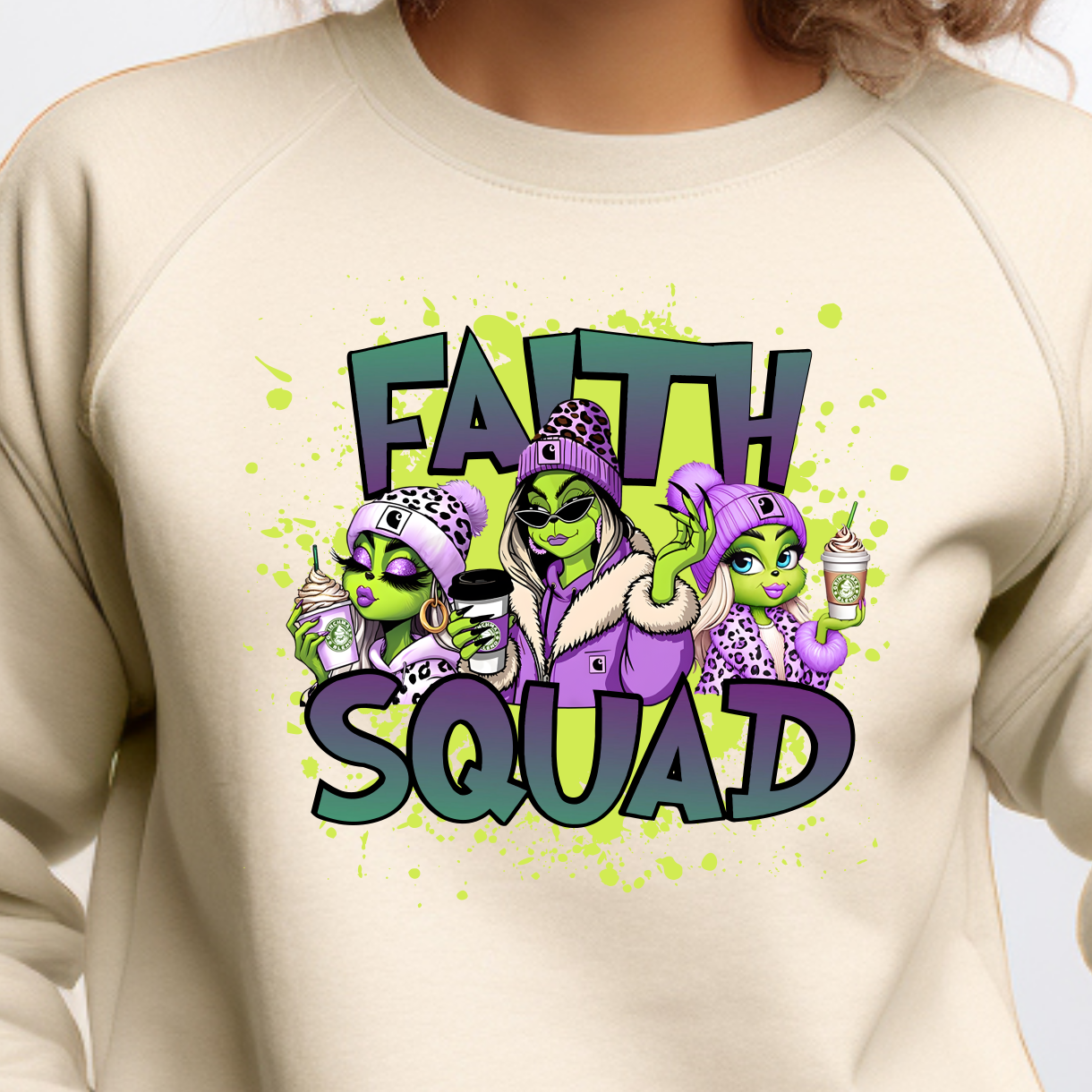 FaithSquad Grinched Shirt CH200 - Screenprinted