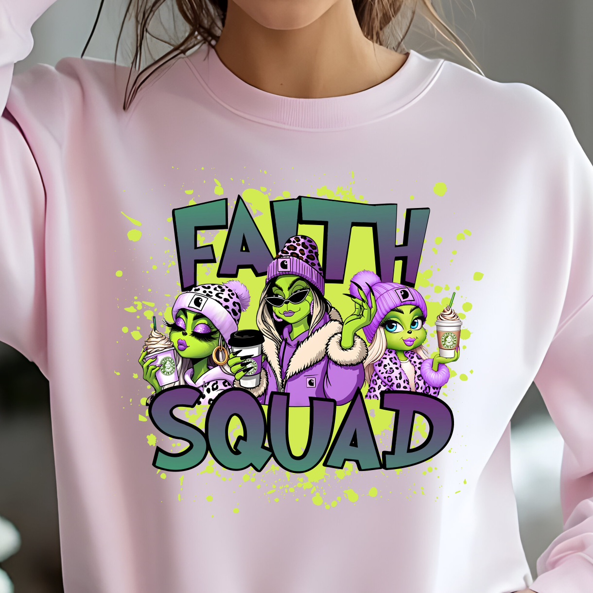 FaithSquad Grinched Shirt CH200 - Screenprinted