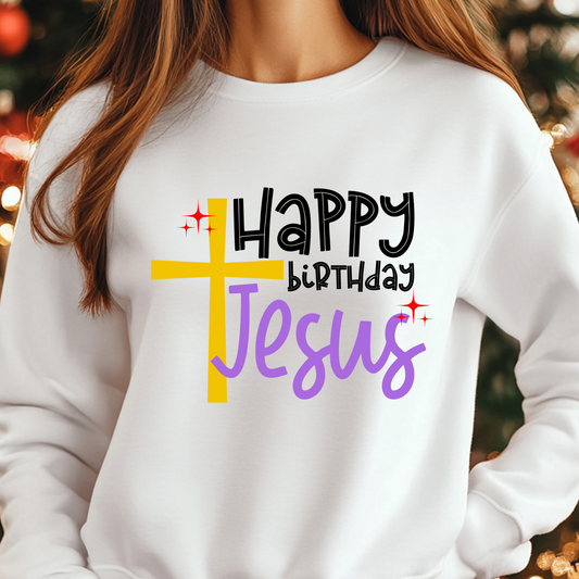 Happy Birthday Jesus Shirt CH57 - Screenprinted