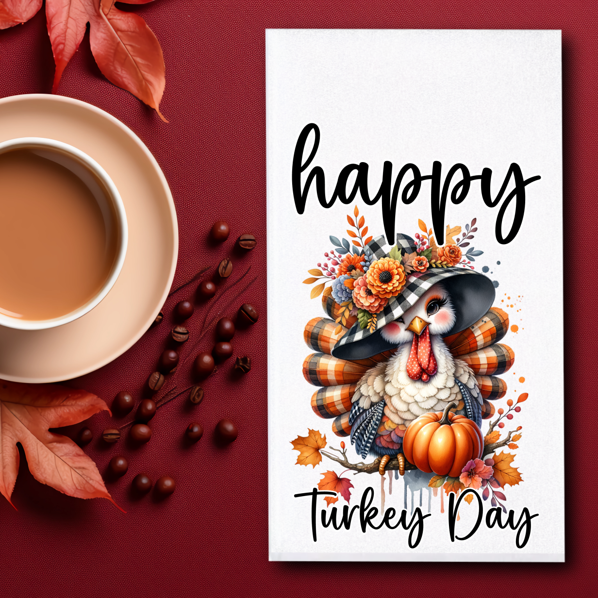 Happy Turkey Day Towels - Sublimation