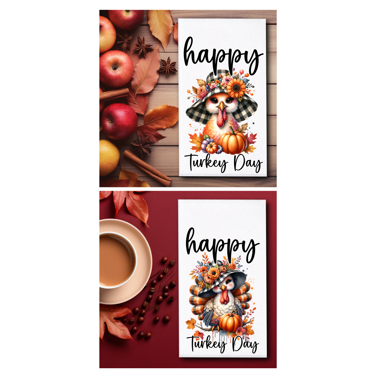 Happy Turkey Day Towels - Sublimation