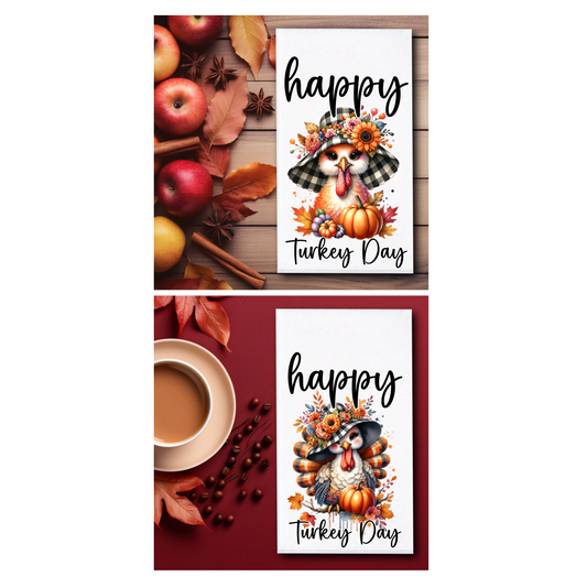 Happy Turkey Day Towels - Sublimation