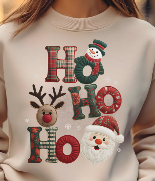 HO HO HO Stacked Shirt - Screenprinted