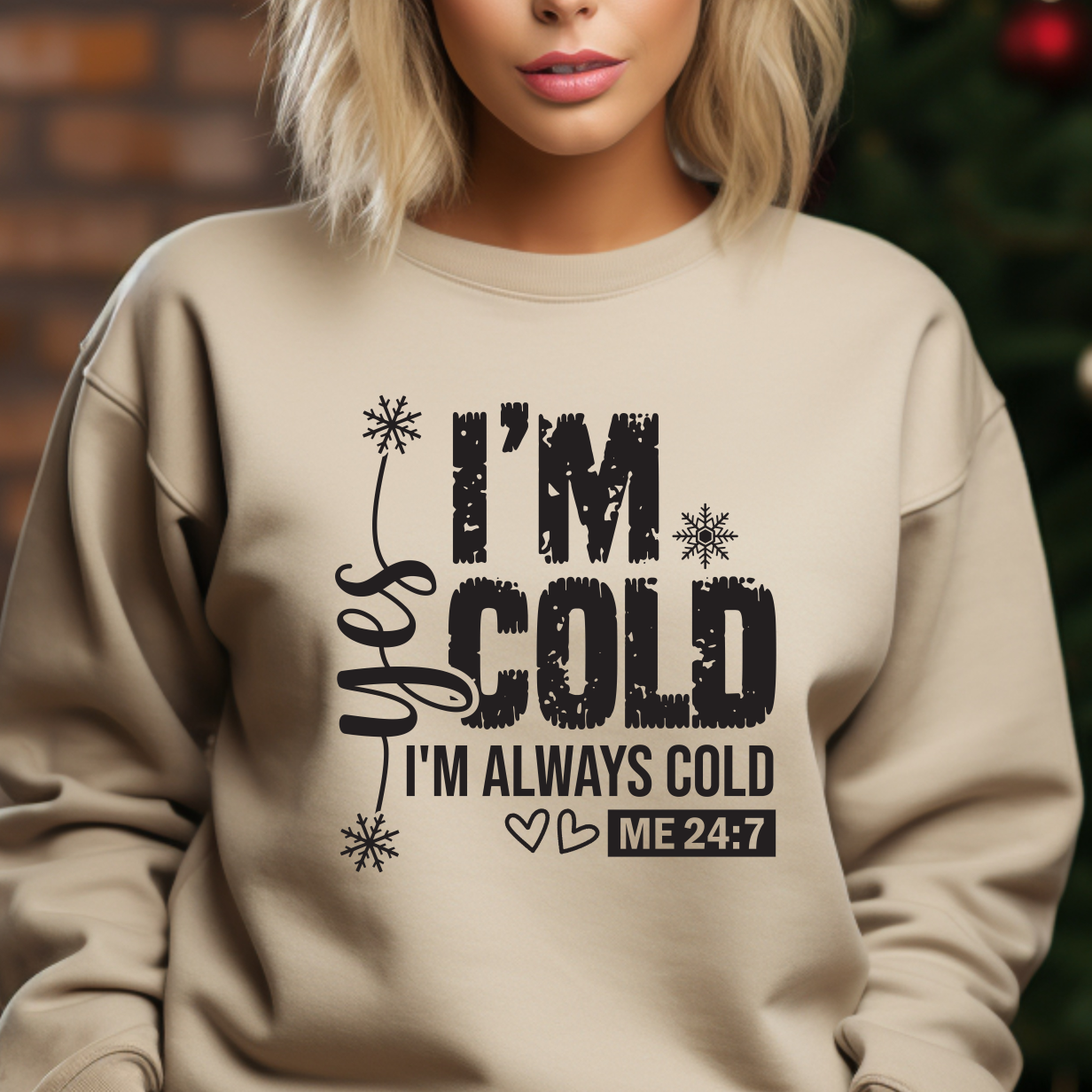 I'm Cold 24/7 Black Shirt CH70 - Screenprinted