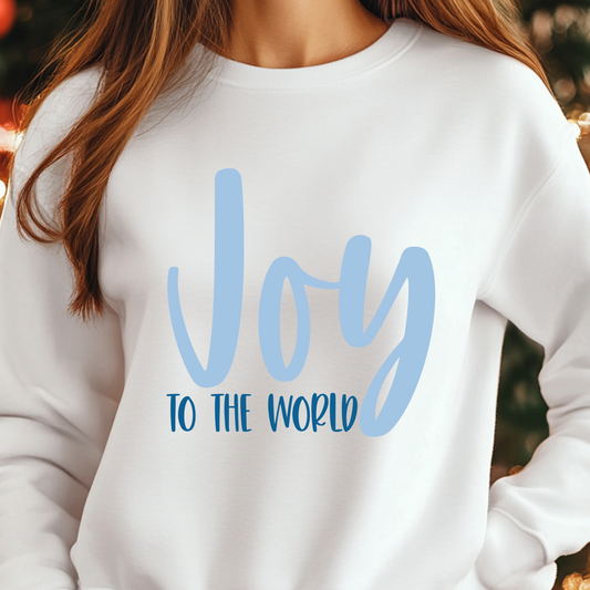 Joy To The World Blue Shirt CH77 - Screenprinted