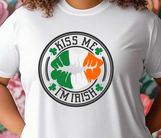 Kiss Me I'm Irish Shirt - Screenprinted